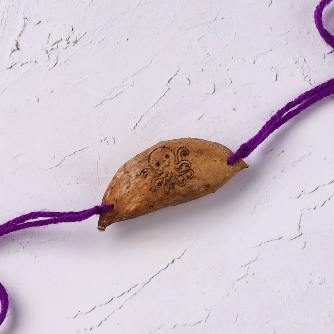 Purple - Handcrafted Octopus Plantable Seed Kids Rakhi 09