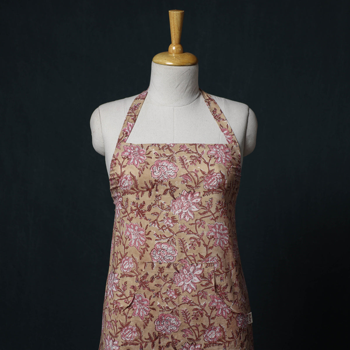 Sanganeri Hand Block Print Cotton Apron with Pocket 27
