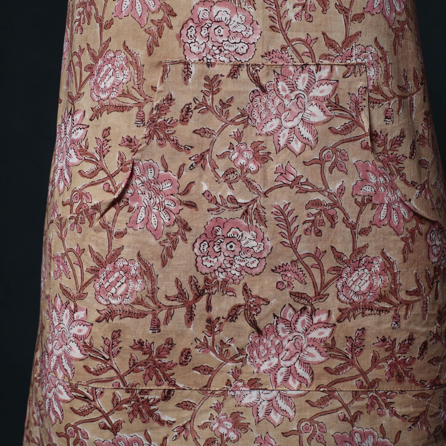 Sanganeri Hand Block Print Cotton Apron with Pocket 27