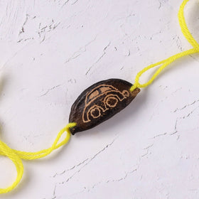 Yellow - Handcrafted Car Plantable Seed Kids Rakhi 10