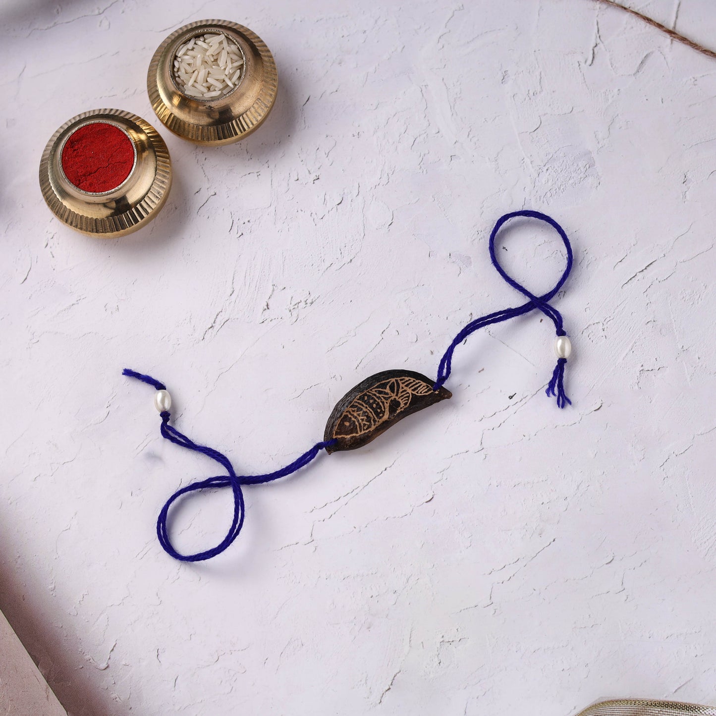 Blue - Handcrafted Fish Plantable Seed Kids Rakhi 12