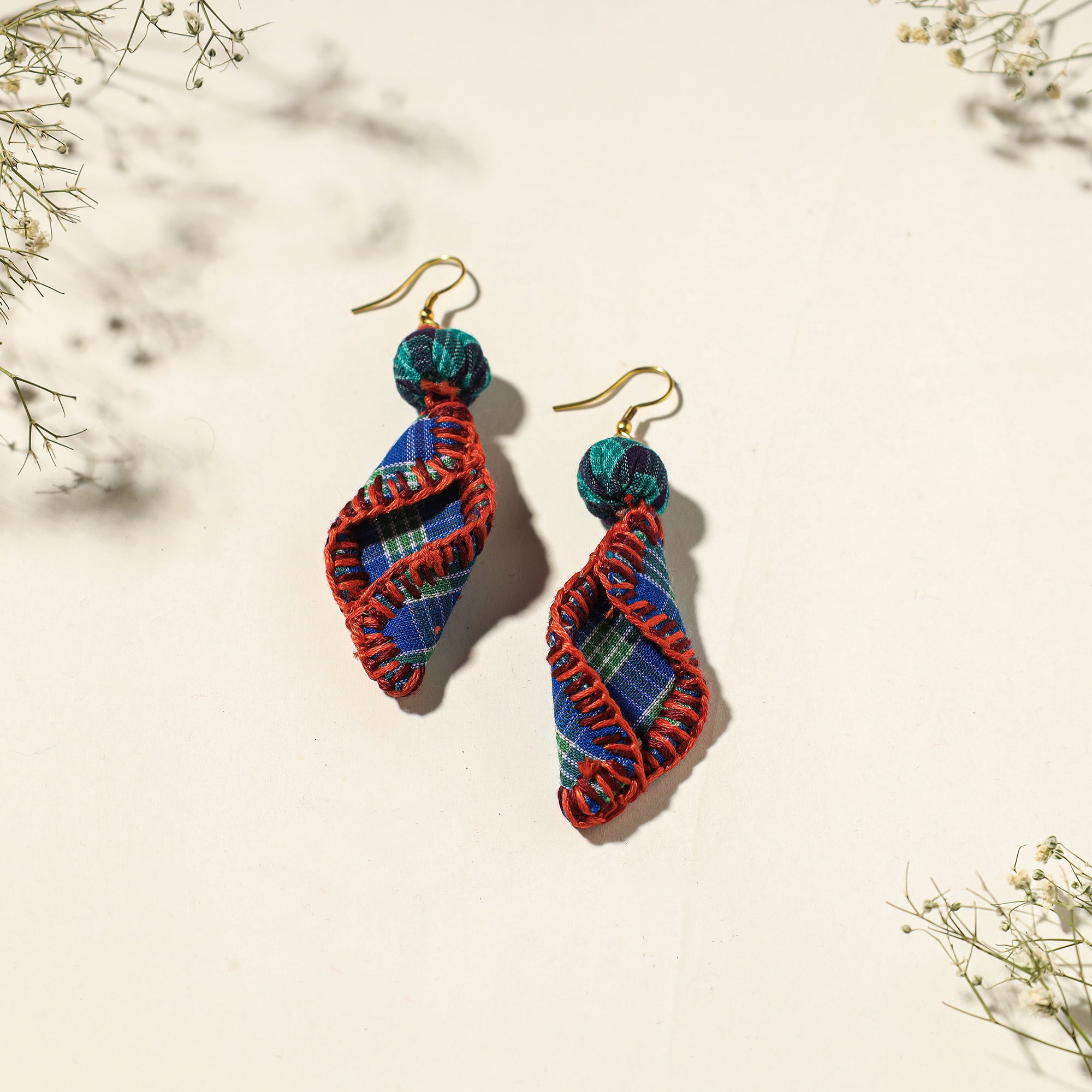 Buy Art Sundari Fabric Multicolor Spade Emb Handmade Earring for Women &  Girls Fashion | Embroidery Earrings | Earrings set | Accessories Jewellery  | Birthday & Anniversary Gift. Online at Best Prices in India - JioMart.