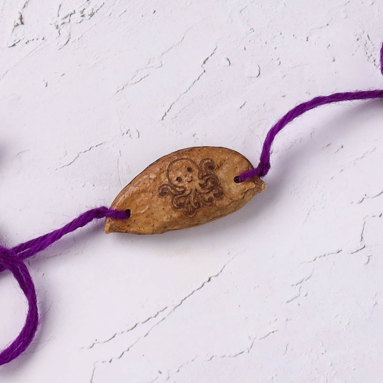 Purple - Handcrafted Octopus Plantable Seed Kids Rakhi 14