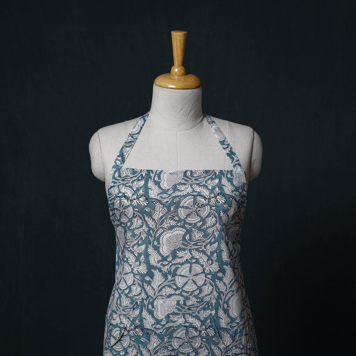 Sanganeri Hand Block Print Cotton Apron with Pocket 30