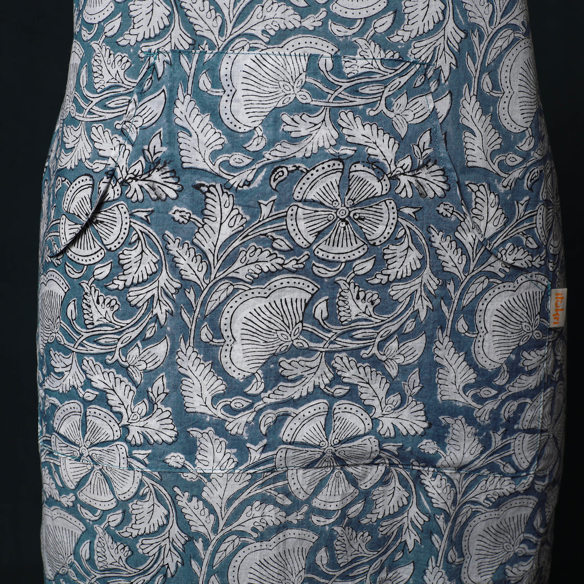 Sanganeri Hand Block Print Cotton Apron with Pocket 30