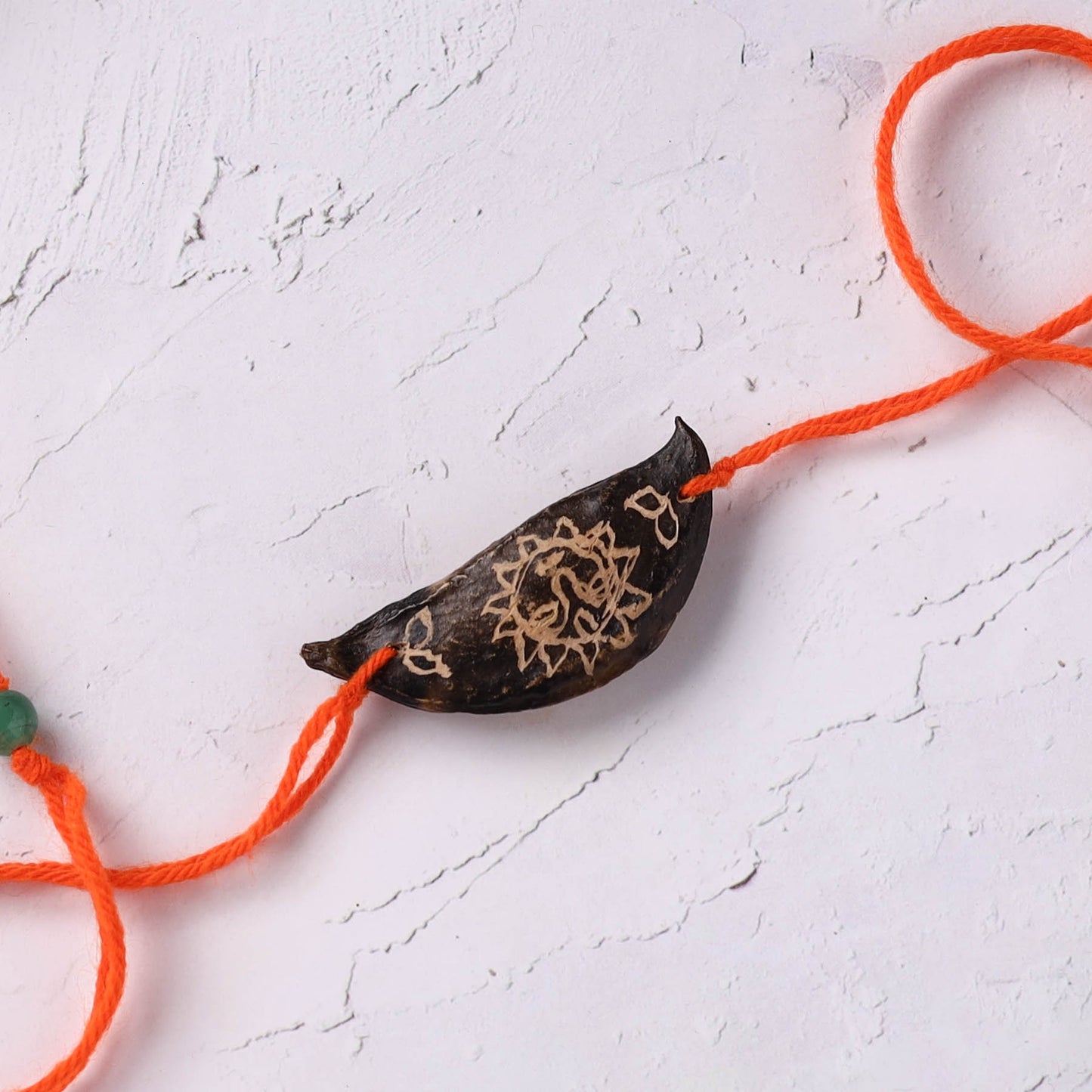 Orange - Handcrafted Sun Plantable Seed Kids Rakhi 15