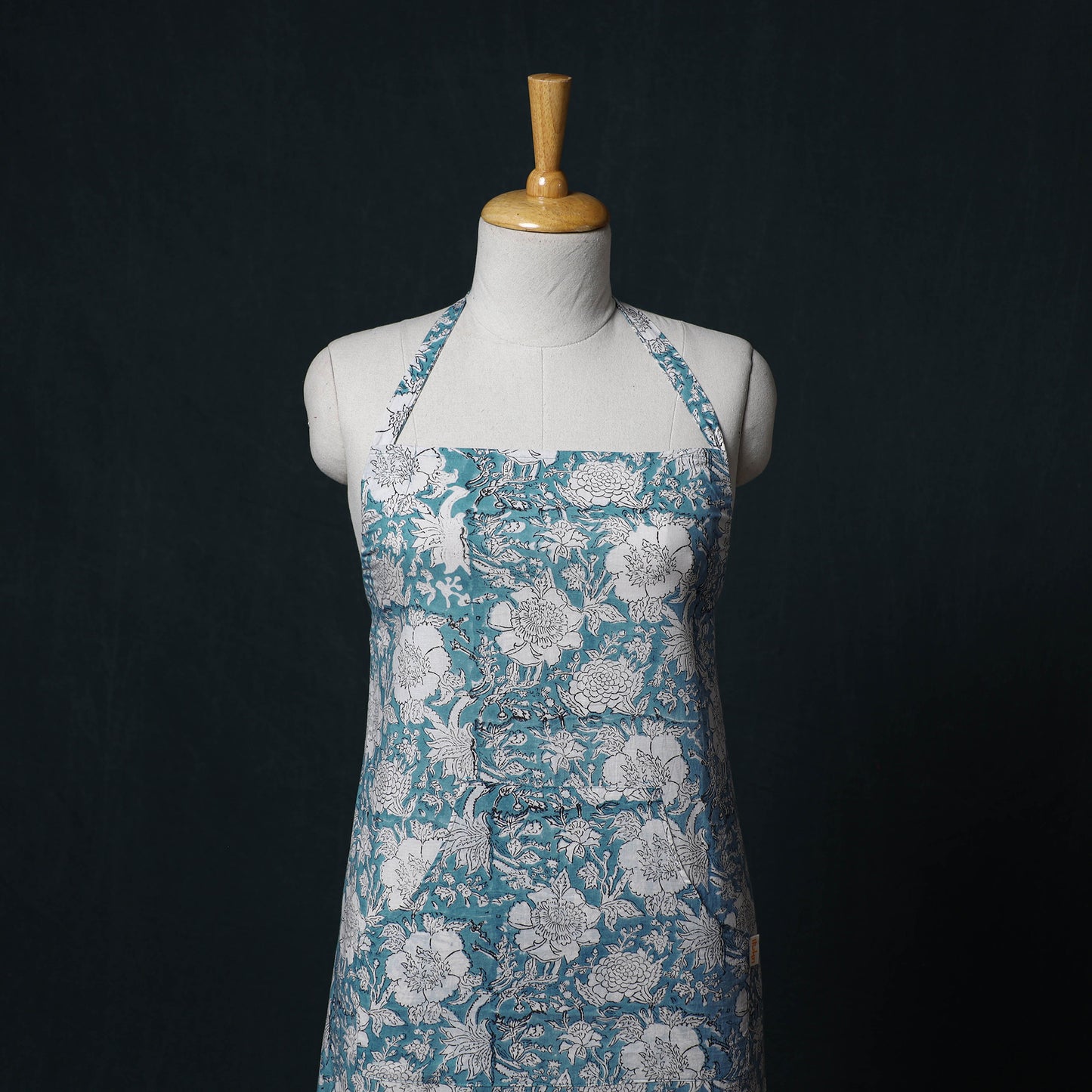 Sanganeri Hand Block Print Cotton Apron with Pocket 31