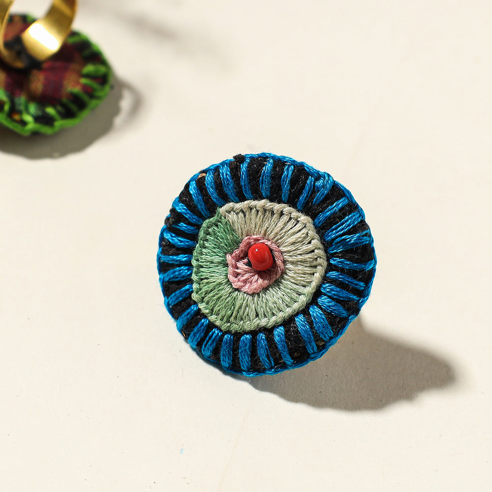 embroidered beadwork ring