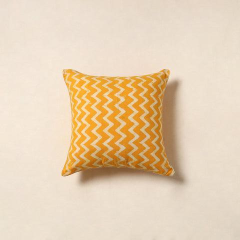 Yellow - hand batik cotton cushion cover 115 - handcrafted