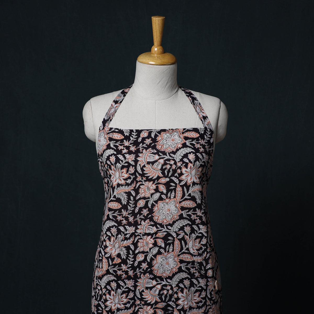 Sanganeri Hand Block Print Cotton Apron with Pocket 32