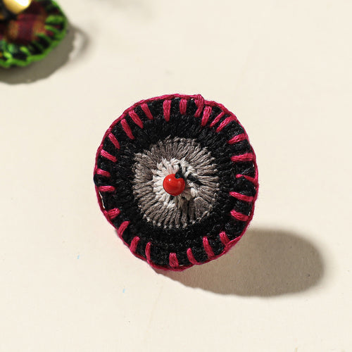 embroidered beadwork ring