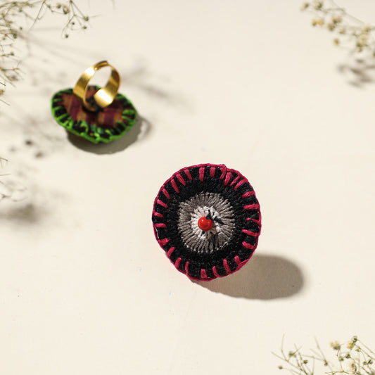 embroidered beadwork ring