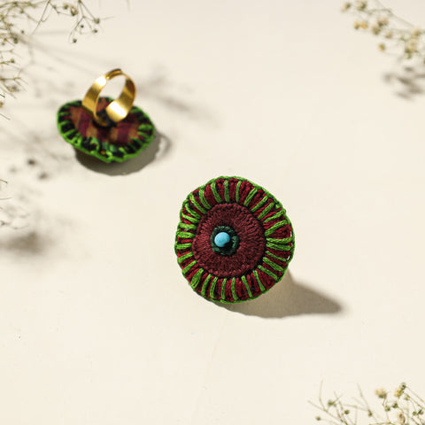 embroidered beadwork ring