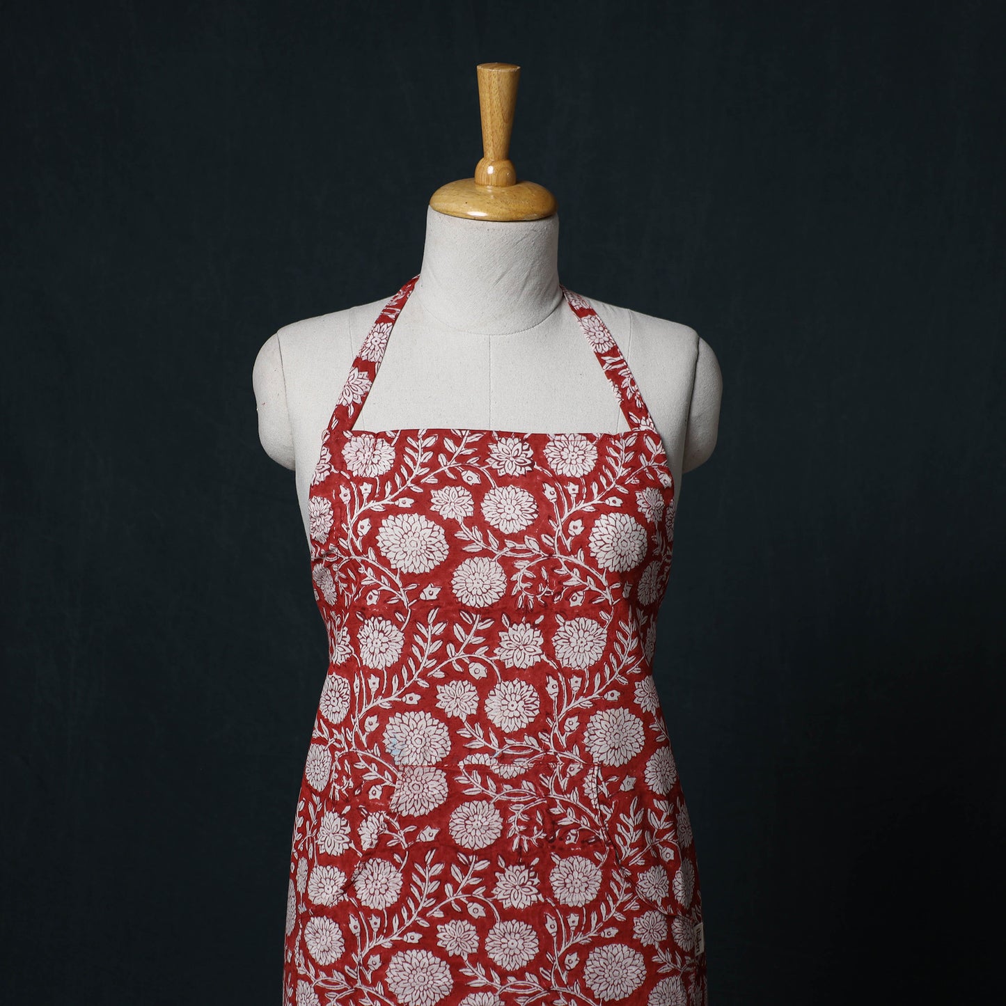 Sanganeri Hand Block Print Cotton Apron with Pocket 33