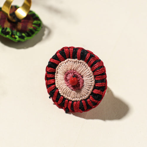 embroidered beadwork ring