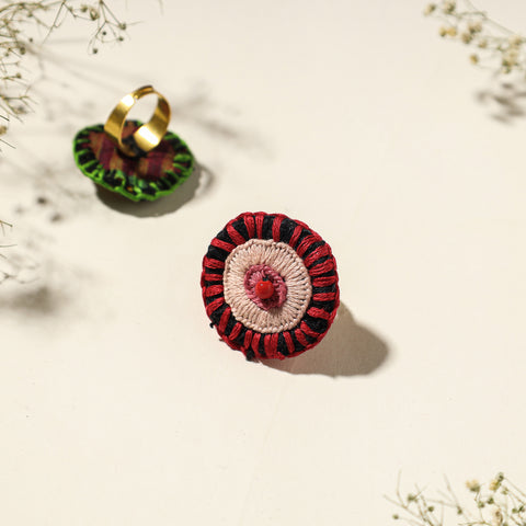 embroidered beadwork ring