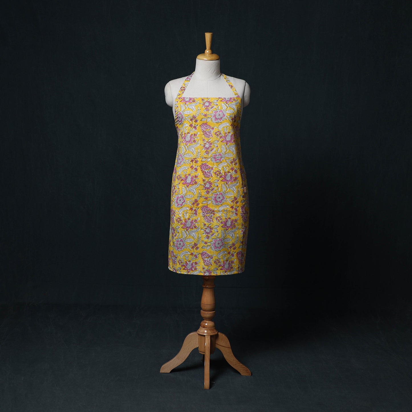 Sanganeri Hand Block Print Cotton Apron with Pocket 34