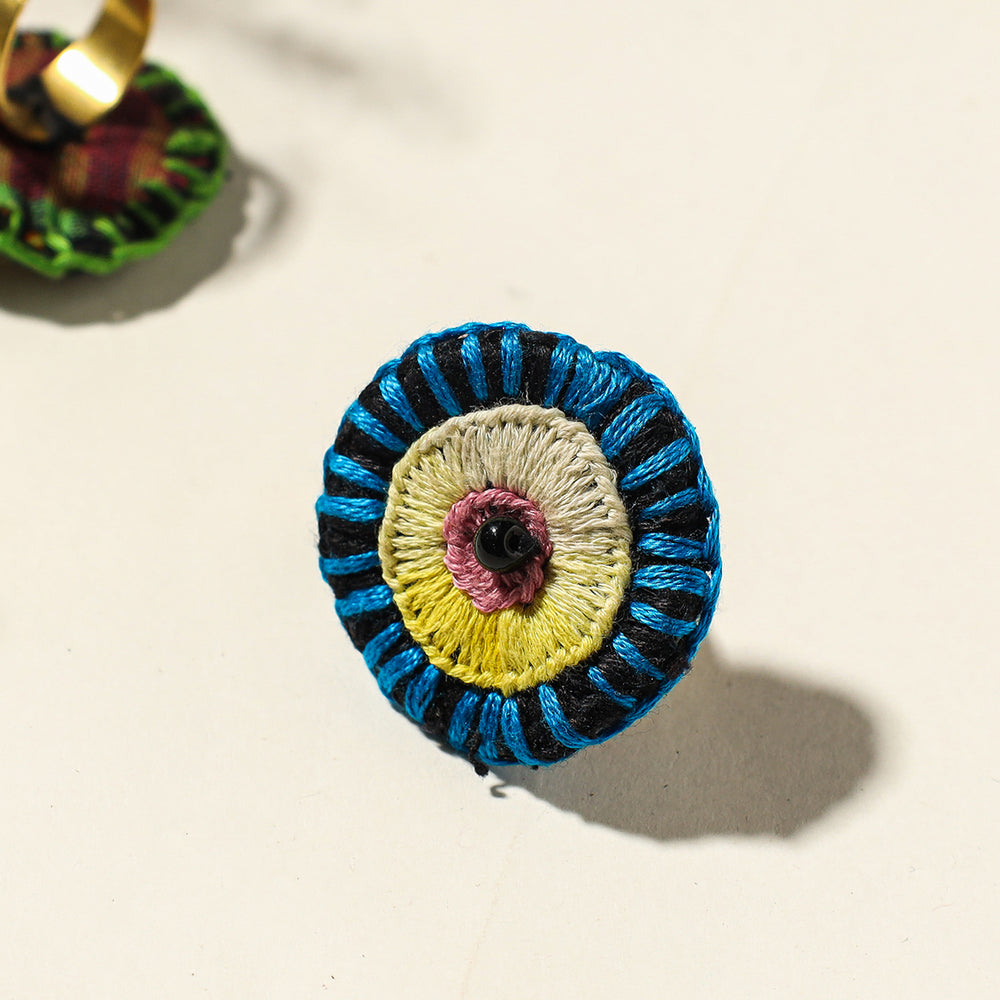 embroidered beadwork ring