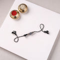 Handcrafted Patwa Threadwork Blue Pottery Beads Rakhi with Potli 05