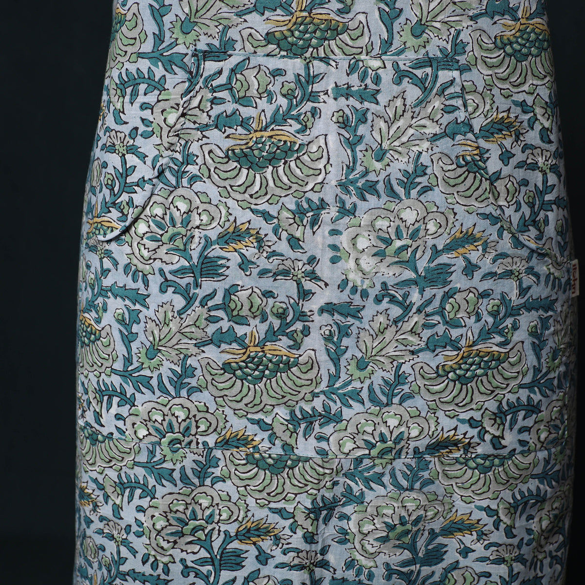 Sanganeri Hand Block Print Cotton Apron with Pocket 35