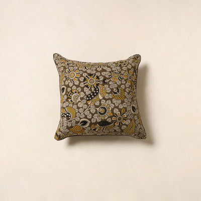 Green - kalamkari printed cotton cushion cover 119