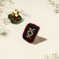 embroidered beadwork ring