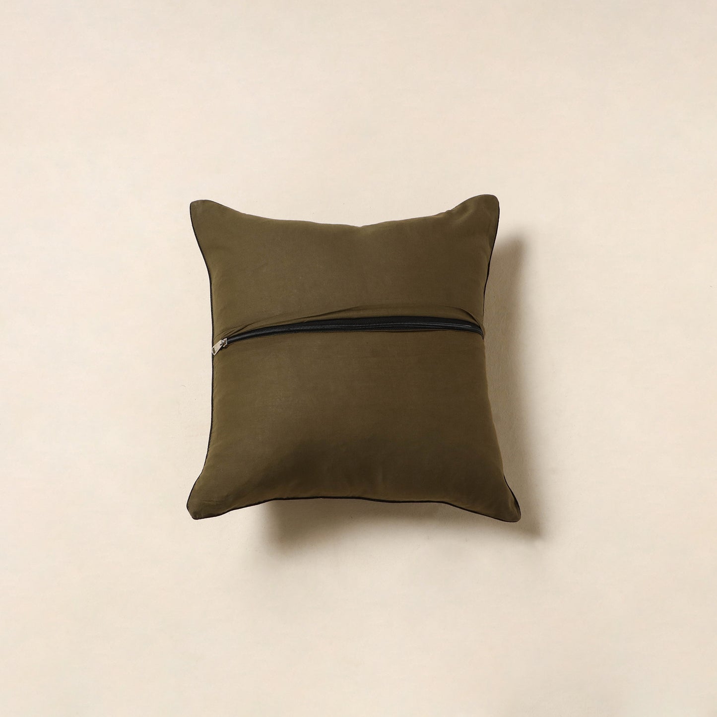 Green - kalamkari printed cotton cushion cover 119