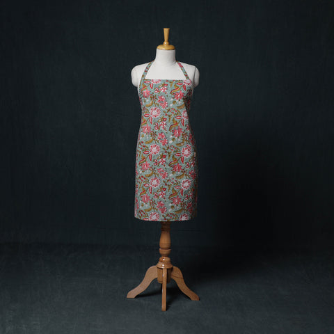 Sanganeri Hand Block Print Cotton Apron with Pocket 37