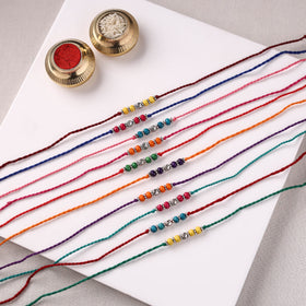 Handmade GS Bead Work Rakhi (Assorted - Set of 10) 01