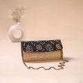 Hand Embroidered Jute Lucknowi Chikankari Clutch with Zari Work 17