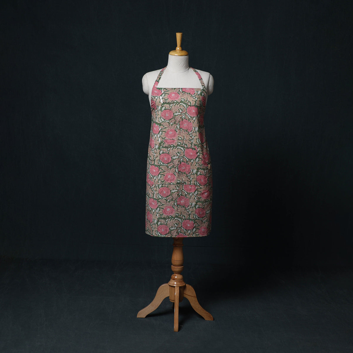 Sanganeri Hand Block Print Cotton Apron with Pocket 38