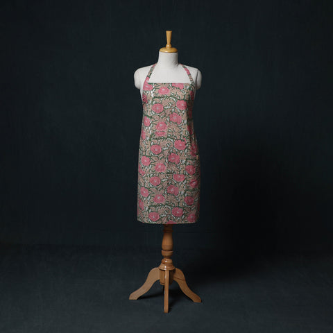 Sanganeri Hand Block Print Cotton Apron with Pocket 38