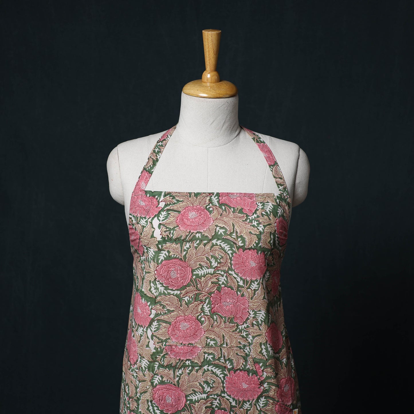 Sanganeri Hand Block Print Cotton Apron with Pocket 38