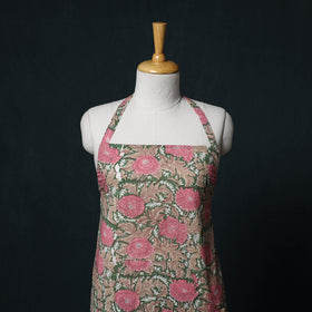 Sanganeri Hand Block Print Cotton Apron with Pocket 38