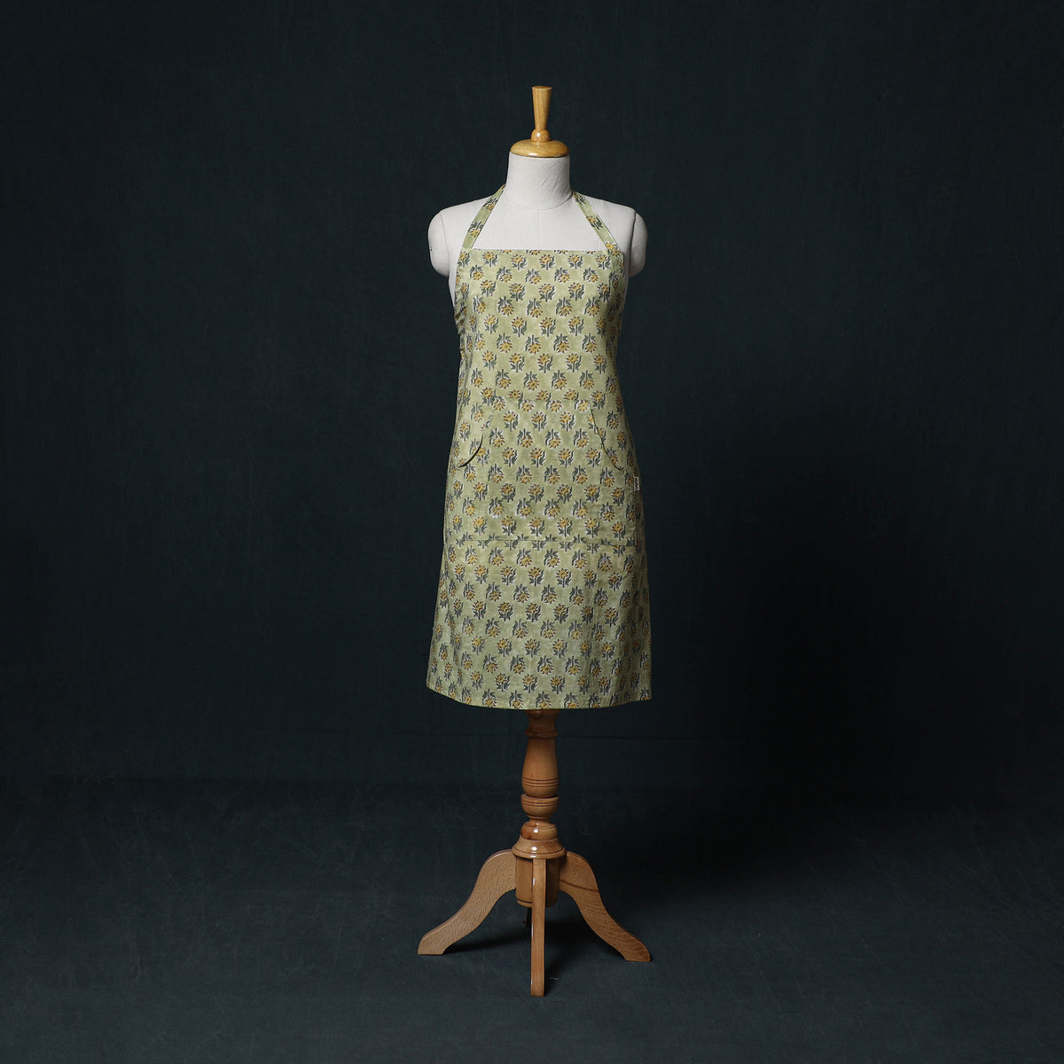 Sanganeri Hand Block Print Cotton Apron with Pocket 39