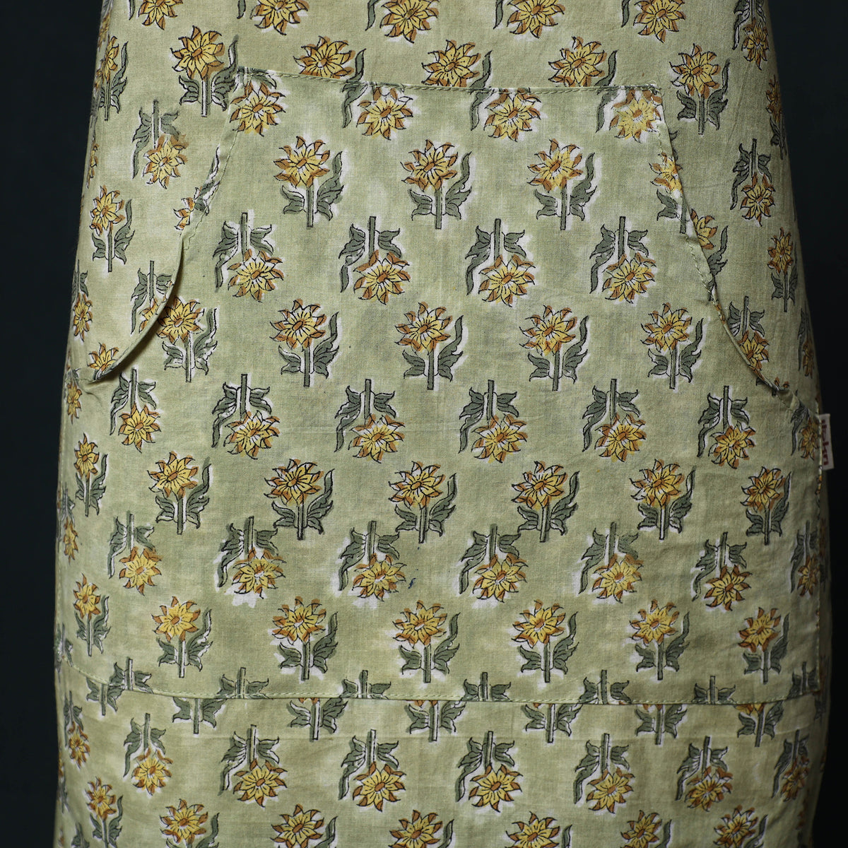 Sanganeri Hand Block Print Cotton Apron with Pocket 39