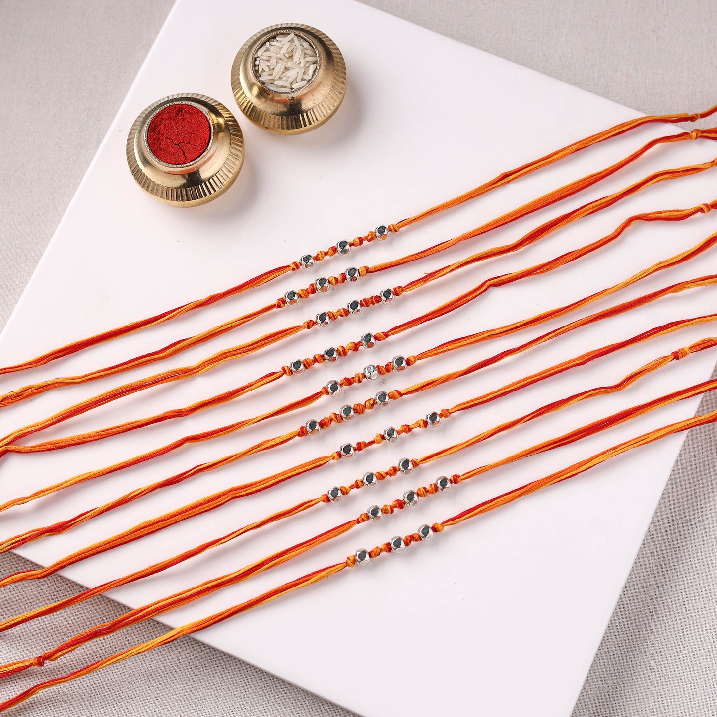 Handmade GS Bead Work Rakhi (Set of 10) 04