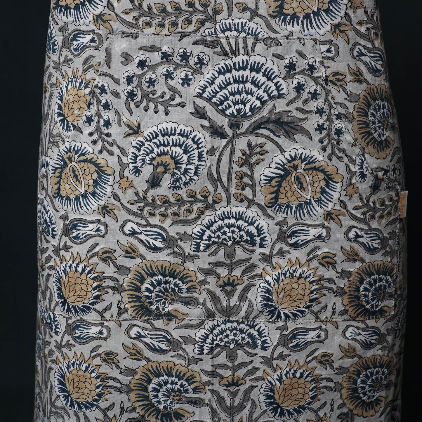 Sanganeri Hand Block Print Cotton Apron with Pocket 40