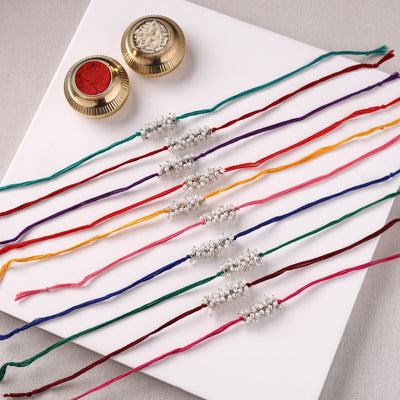 Handmade Bead Work Rakhi (Assorted - Set of 10) 06