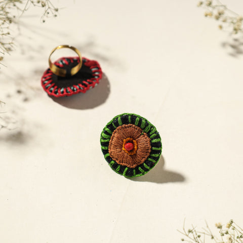 embroidered beadwork ring