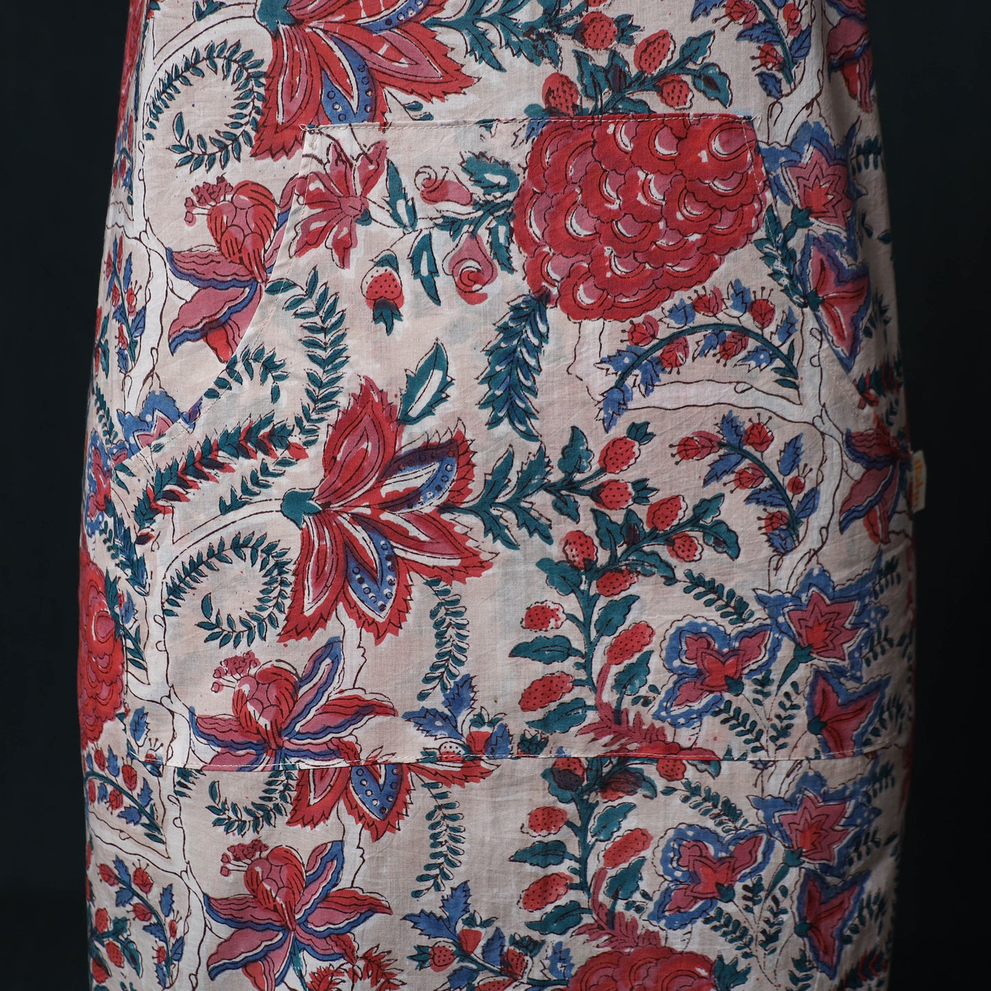 Sanganeri Hand Block Print Cotton Apron with Pocket 41