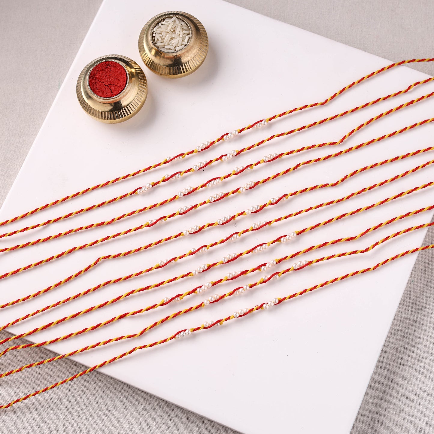 Handmade Bead Work Rakhi (Set of 10) 07