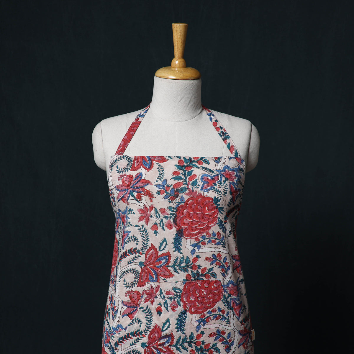 Sanganeri Hand Block Print Cotton Apron with Pocket 41