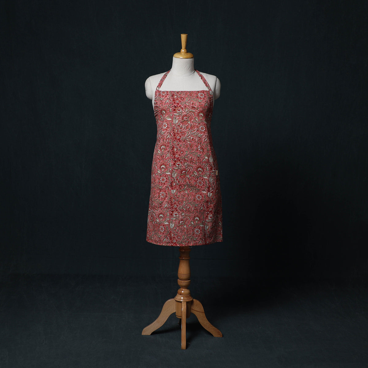 Sanganeri Hand Block Print Cotton Apron with Pocket 42