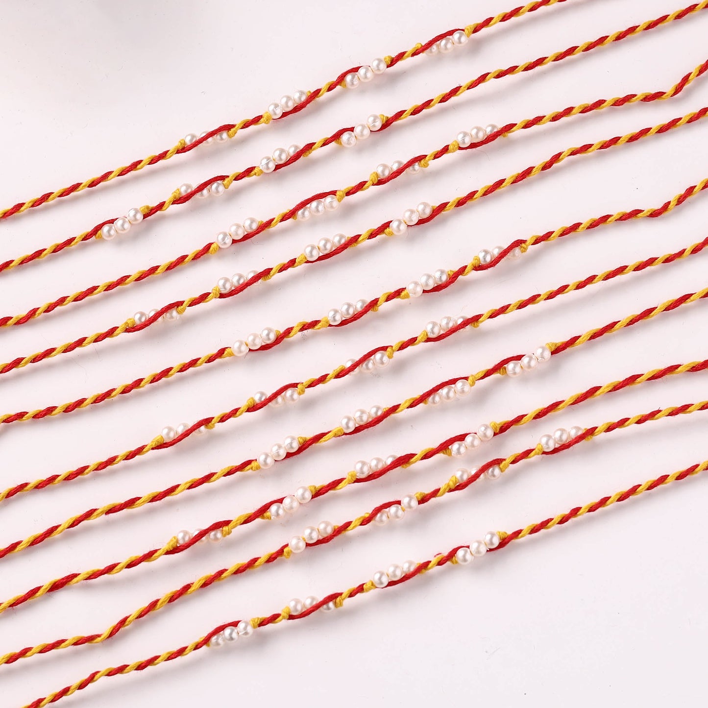 Handmade Bead Work Rakhi (Set of 10) 07