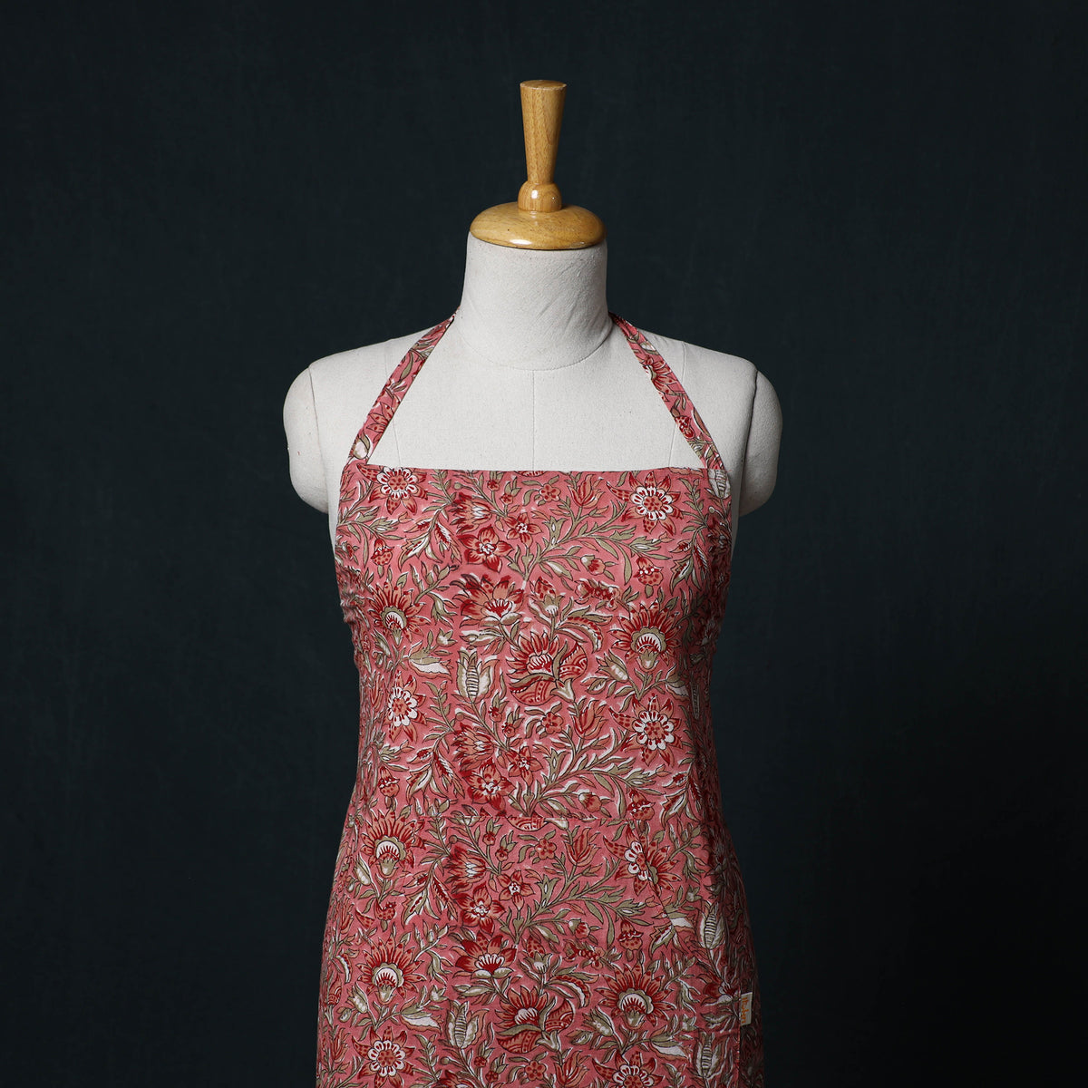 Sanganeri Hand Block Print Cotton Apron with Pocket 42