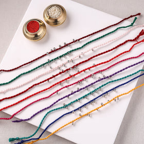 Handmade GS Bead Work Rakhi (Assorted - Set of 10) 09