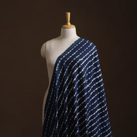 Blue - Pure Mul Cotton Bagru Indigo Hand Block Print Natural Dyed Fabric 01