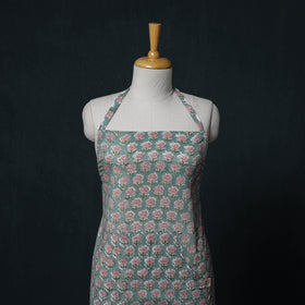 Sanganeri Hand Block Print Cotton Apron with Pocket 43