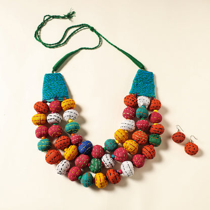 gamcha beadwork necklace set